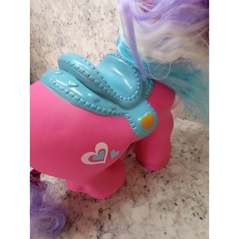 Hasbro My Little Pony G3 Y2K Pink Pony Figure Blue Saddle Heart Cutie Mark - Picture 7 of 12